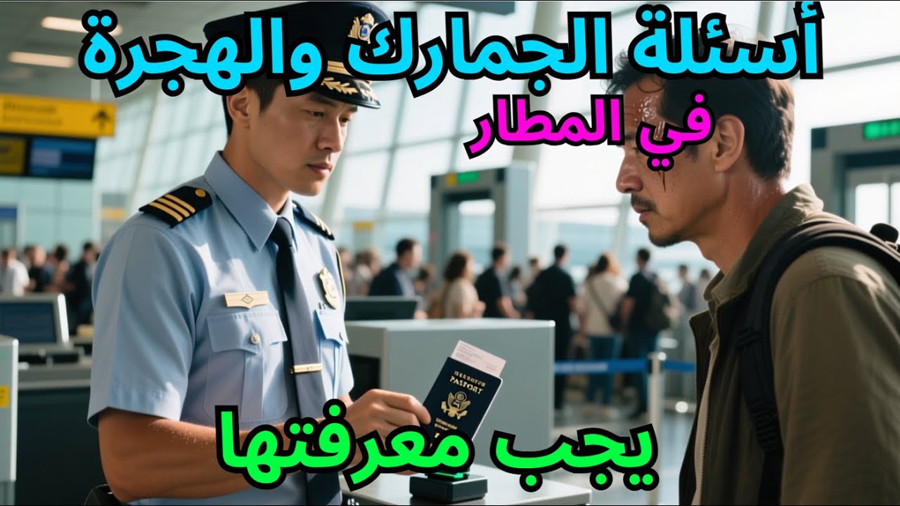 Customs & Immigration Questions at the Airportأسئلة الجمارك والهجرة في المطار  13 سؤال يجب أن تعرفهم