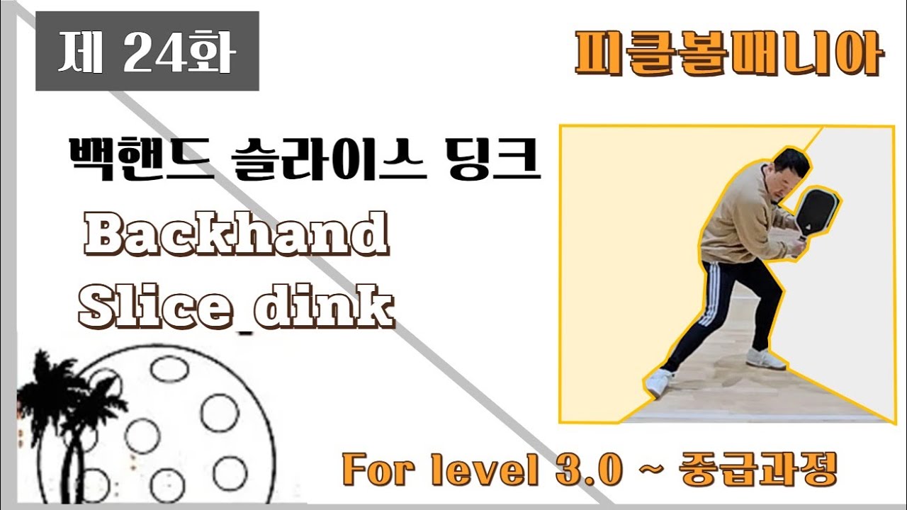 피클볼 중급과정  백핸드 슬라이스 딩크(1) 제24화