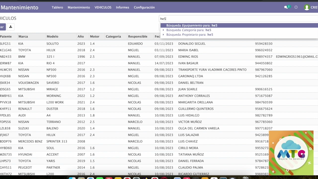 05 VIDEO DE SOFTWARE PARA TALLERES Y LUBRICENTROS