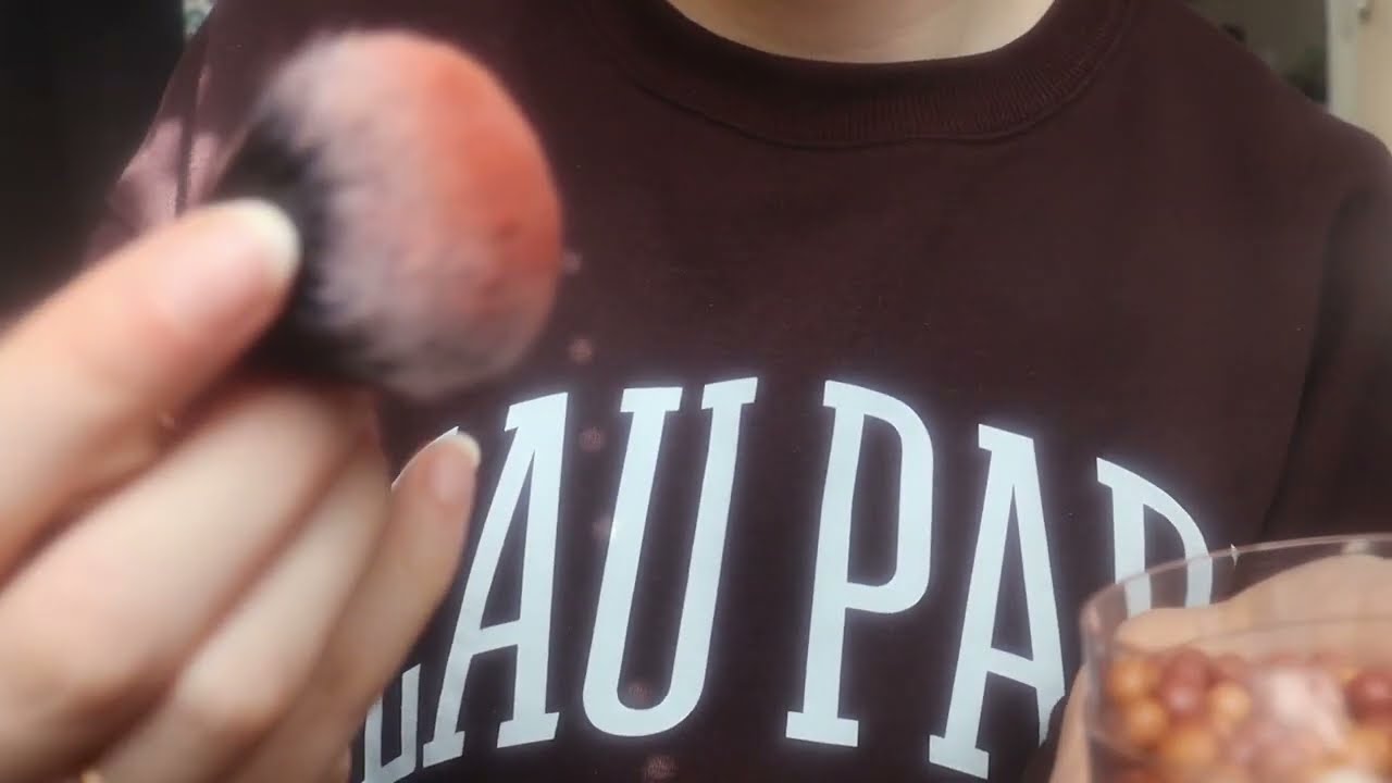 ASMR 🐢 you are sad? Let me fix you up 💚 [makeup directly on camera, no tapping/talking/mouthsounds]