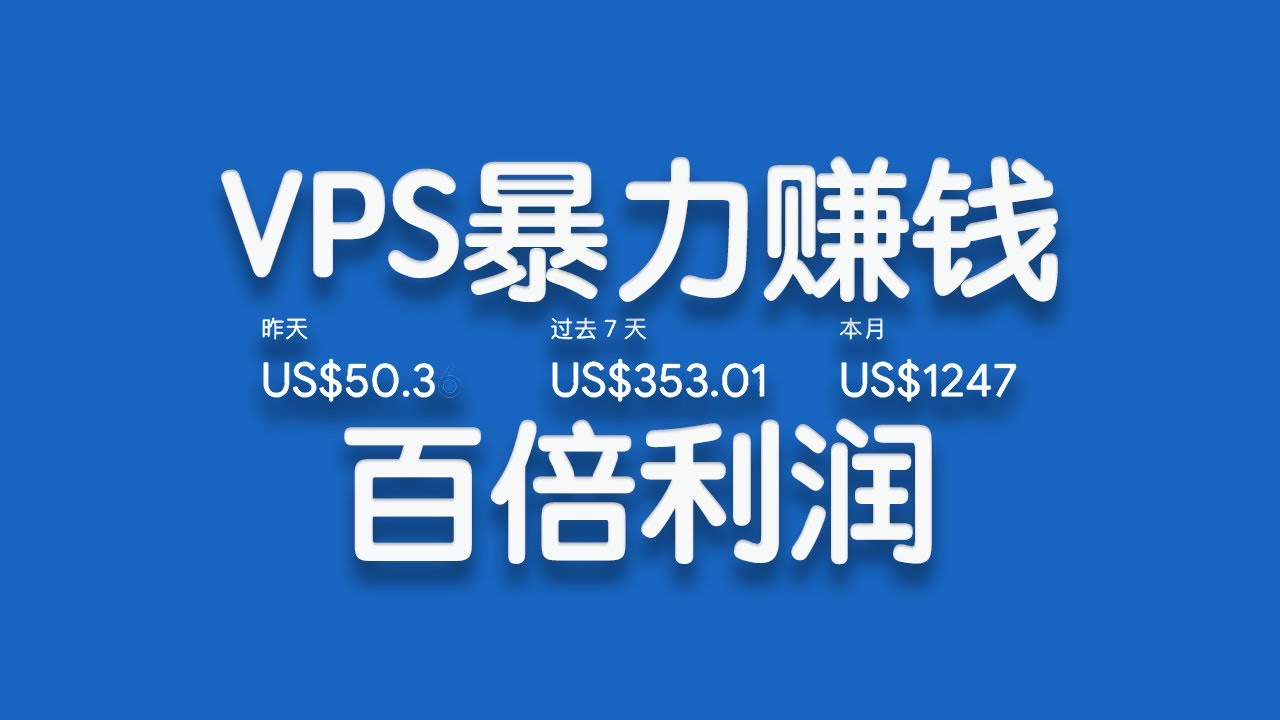VPS暴力赚钱，一个博客一年时间会有什么收获