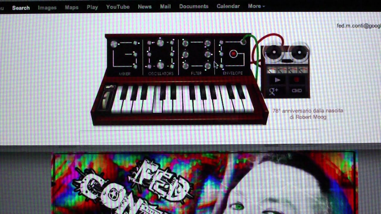 Moogdoodle by Google / a Robert Moog Tribute [ Bassline Synth Dubstep Dnb Electro Ukf ]
