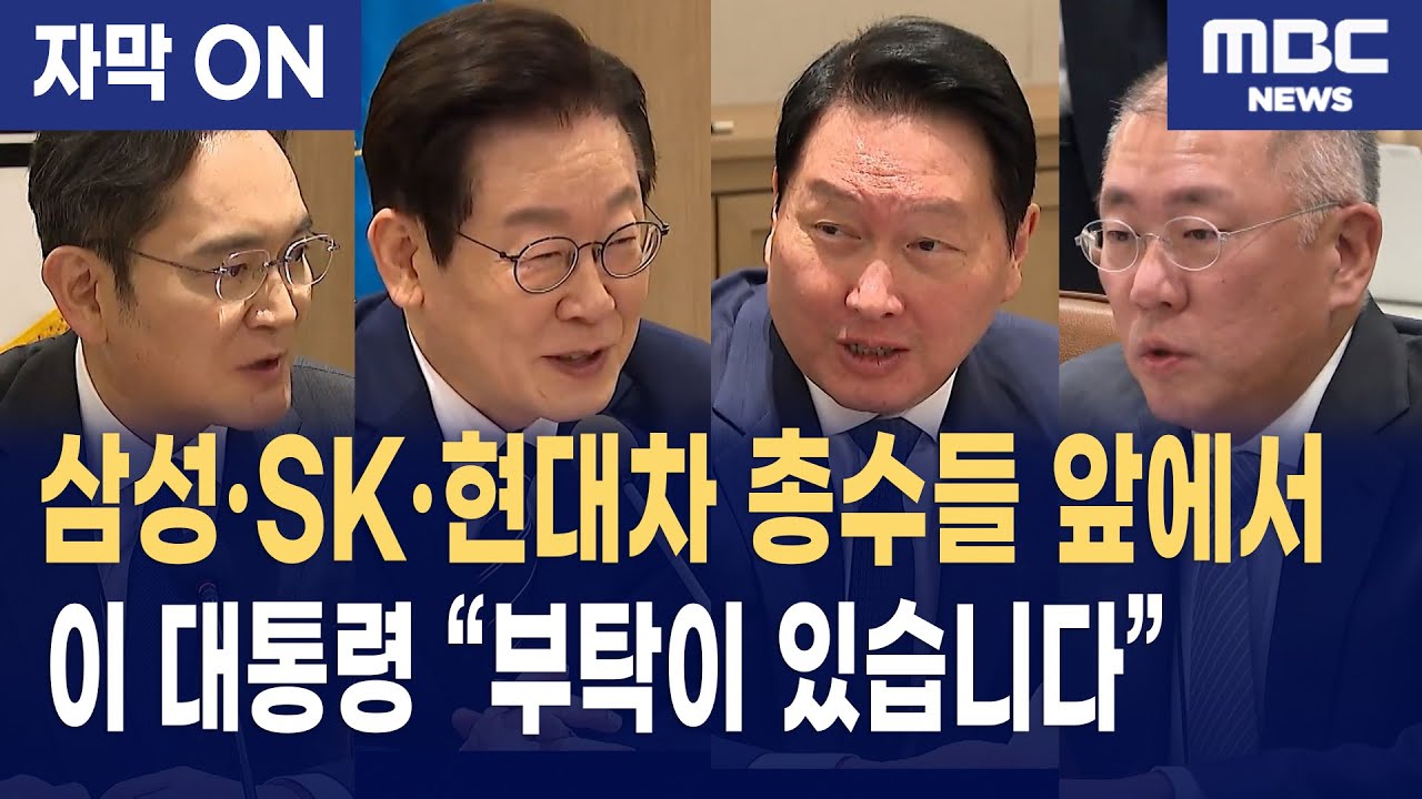 [자막] 이재명 대통령이 직접 밝힌 삼성·SK·현대차·LG 회장단과의 관세 협상 후속 회의 핵심 메시지