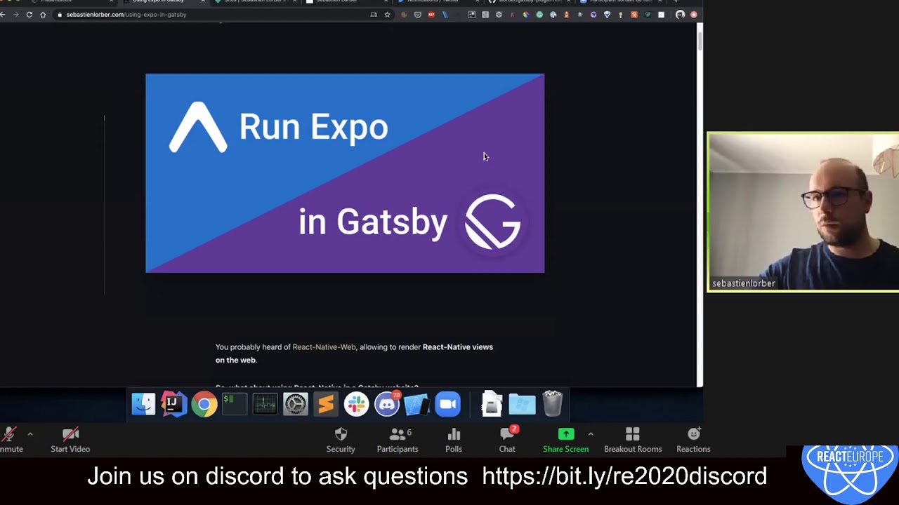 Jamstack + React Native - Sebastien Lorber aka @sebastienlorber at 