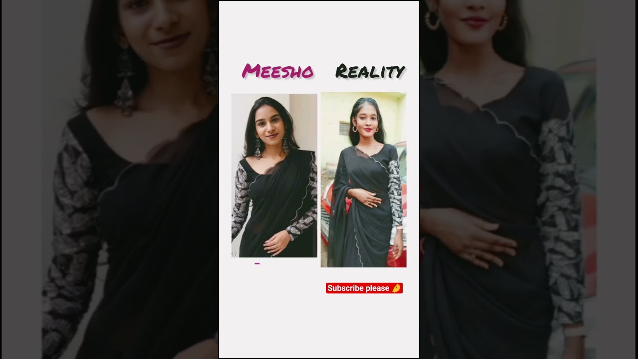 black saree lovers ❤️🤌#onlineshopping #meeshohaul #saarilover #viralshorts