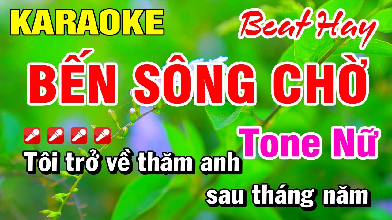 Karaoke Bến Sông Chờ Tone Nữ (Beat Hay) Nhạc Sống 2025 | Hoài Phong Organ
