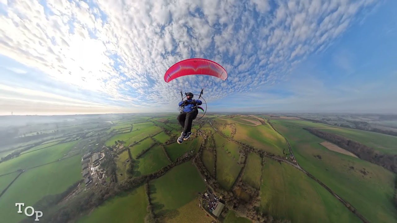 Para & marine flying Paramotors in the Hampshire Sun