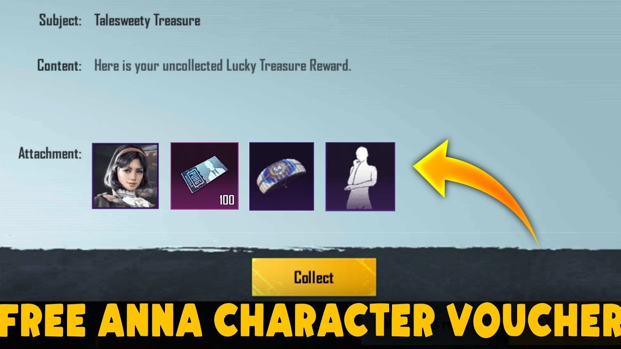 FREE ANNA CHARACTER VOUCHER | NEW EVENT FREE CHARACTER VOUCHER & PARACHUTE SKIN ( BGMI & PUBG )