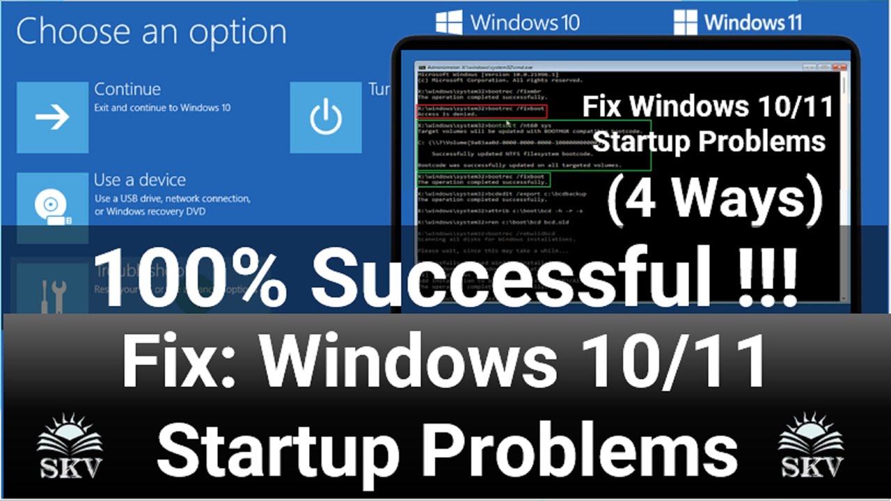 Как исправить проблемы с запуском Windows 10/11 с помощью командной строки (полное руководство) |...