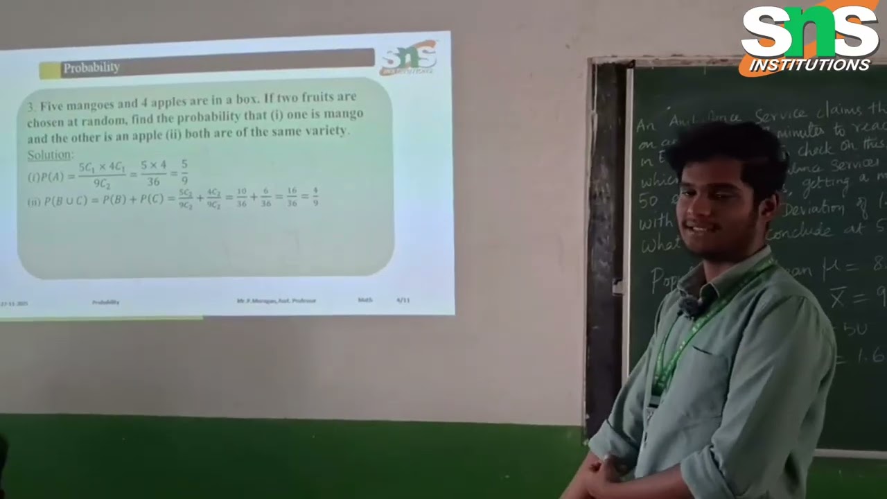 Case study| Probability| SNS INSTITUTIONS 
