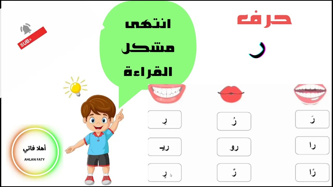 حرف الراء مع الحركات الطويلة والقصيرة // صوت ر