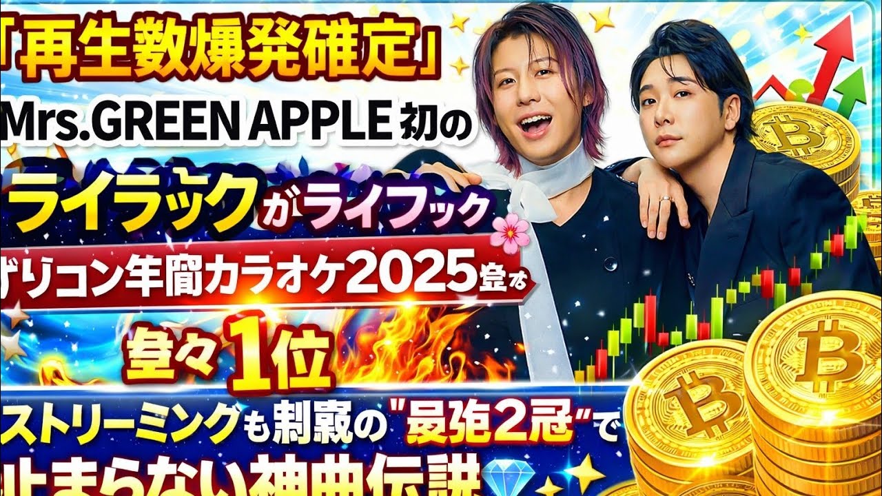 🚀💰【再生数爆発確定】Mrs. GREEN APPLE初の快挙‼️🎤🌸「ライラック」がオリコン年間カラオケ2025堂々1位🔥📈🎧ストリーミングも制覇の“最強2冠”で止まらない神曲伝説💎💥