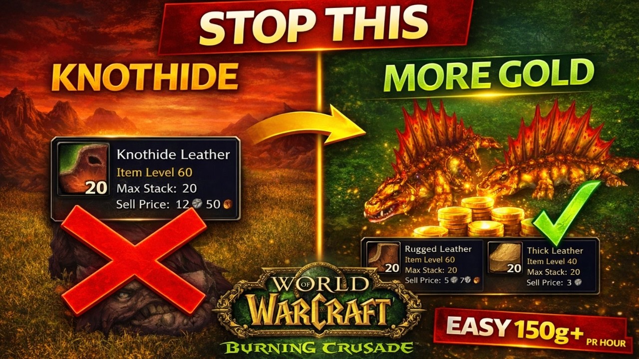 STOP Farming Knothide Leather &ndash; Do THIS Instead (BEST GOLD pr HOUR)
