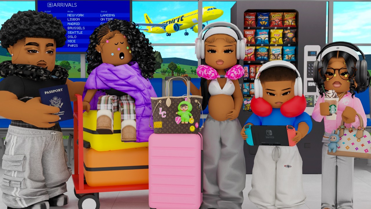 CHAOTIC FAMILY SPRING BREAK TRAVEL ROUTINE!! *LAST MINUTE!!* | Bloxburg Family Roleplay