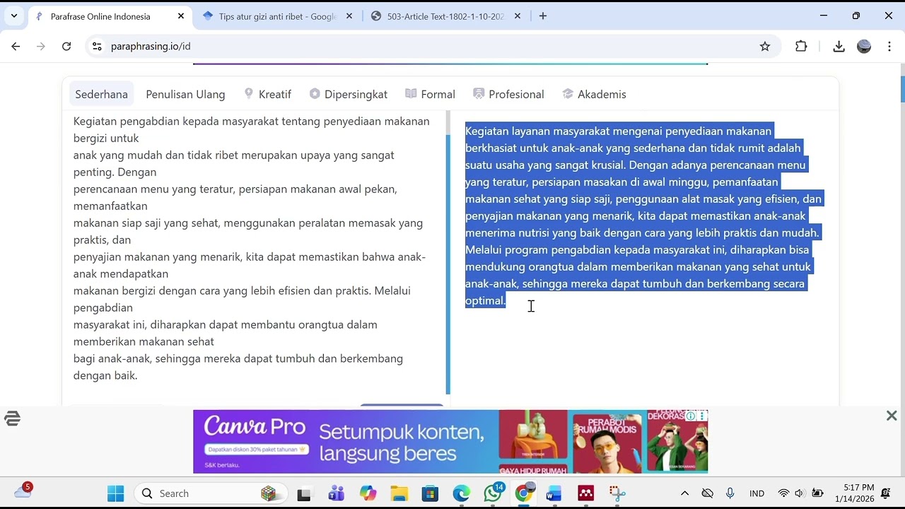 TUTORIAL CARA MEMPARAPRASE DAN PENGGUNAAN MENDELEY UNIVERSITAS BINAWAN