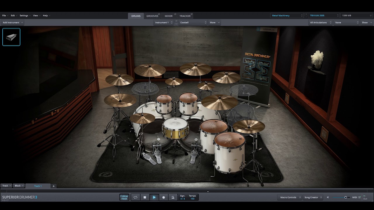 Trivium - Like Light To The Flies only drums midi backing track