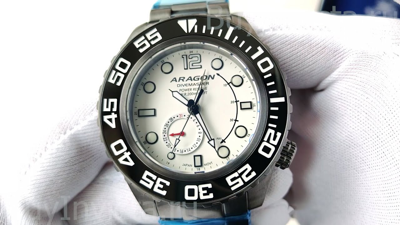 Aragon Divemaster 4 Power Reserve Automatic Men's Watch | Большие Дайверские Мужские Часы Арагон