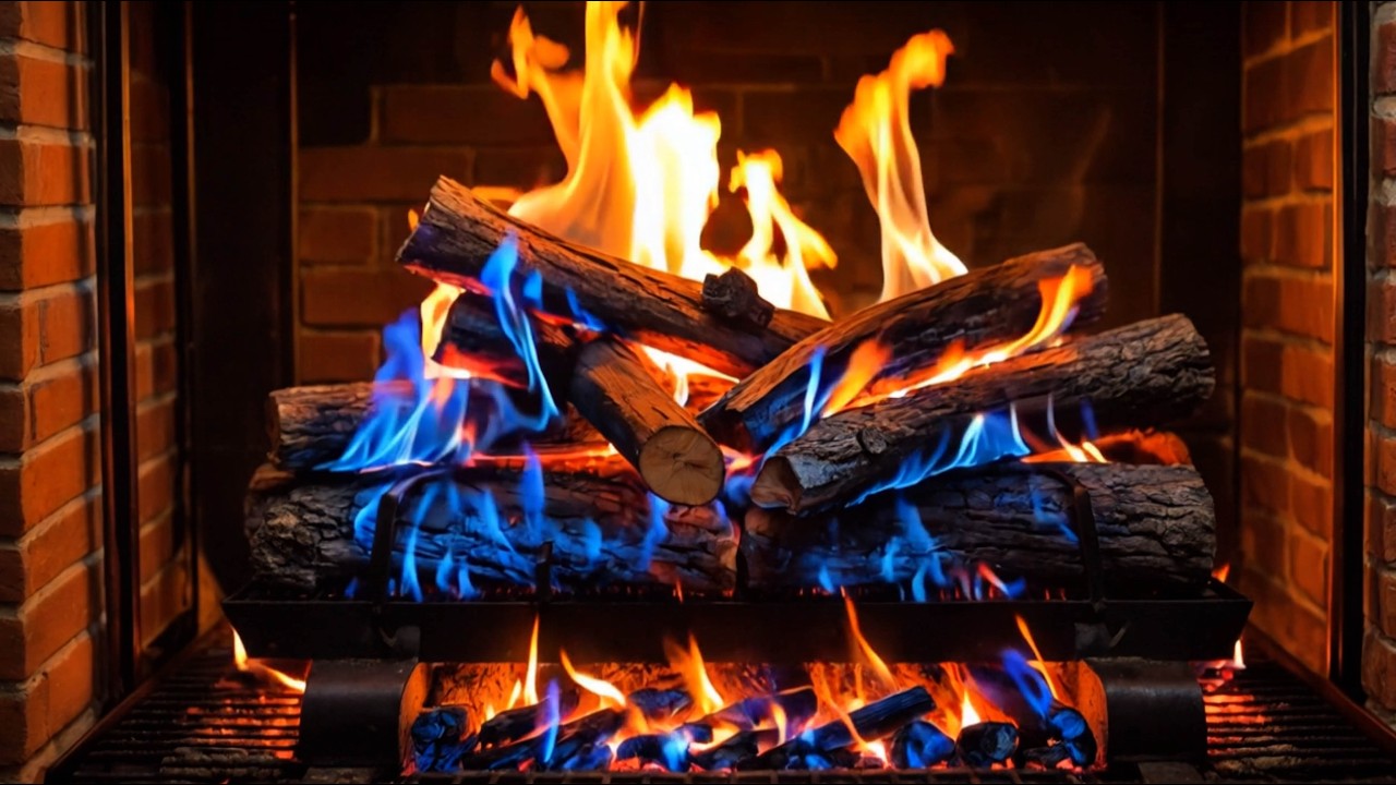 Create a Warm Cozy Vibe Instantly 🔥 4K Fireplace with Mesmerizing Color-changing Flames