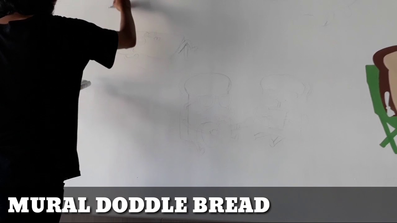 Cara melukis mural dinding | lukis tembok cafe