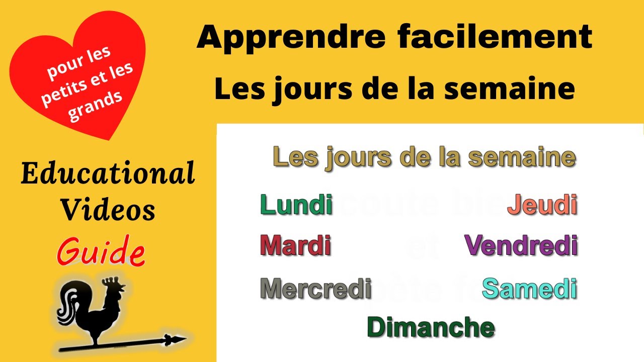 Apprendre les jours de la semaine | à écouter et à répéter