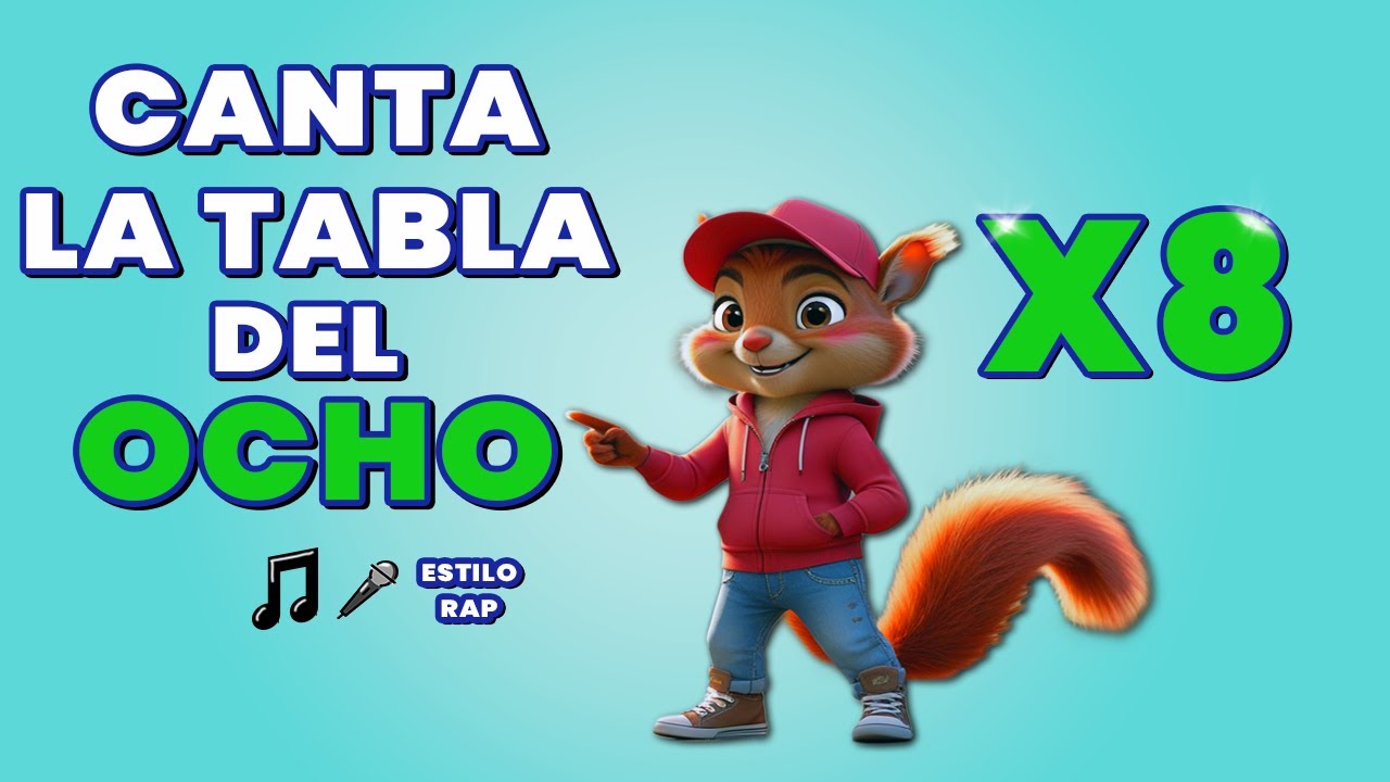 Aprende a Multiplicar con la Canci&oacute;n de la Tabla del 8🐿️ | Con Ritmo y Flow 🎵
