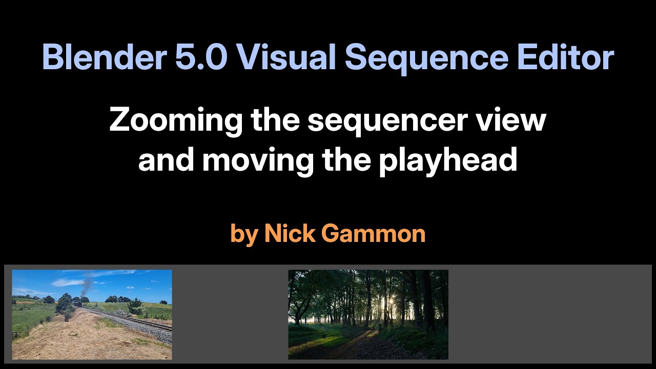 Blender 5.0 VSE - Zooming and moving the playhead