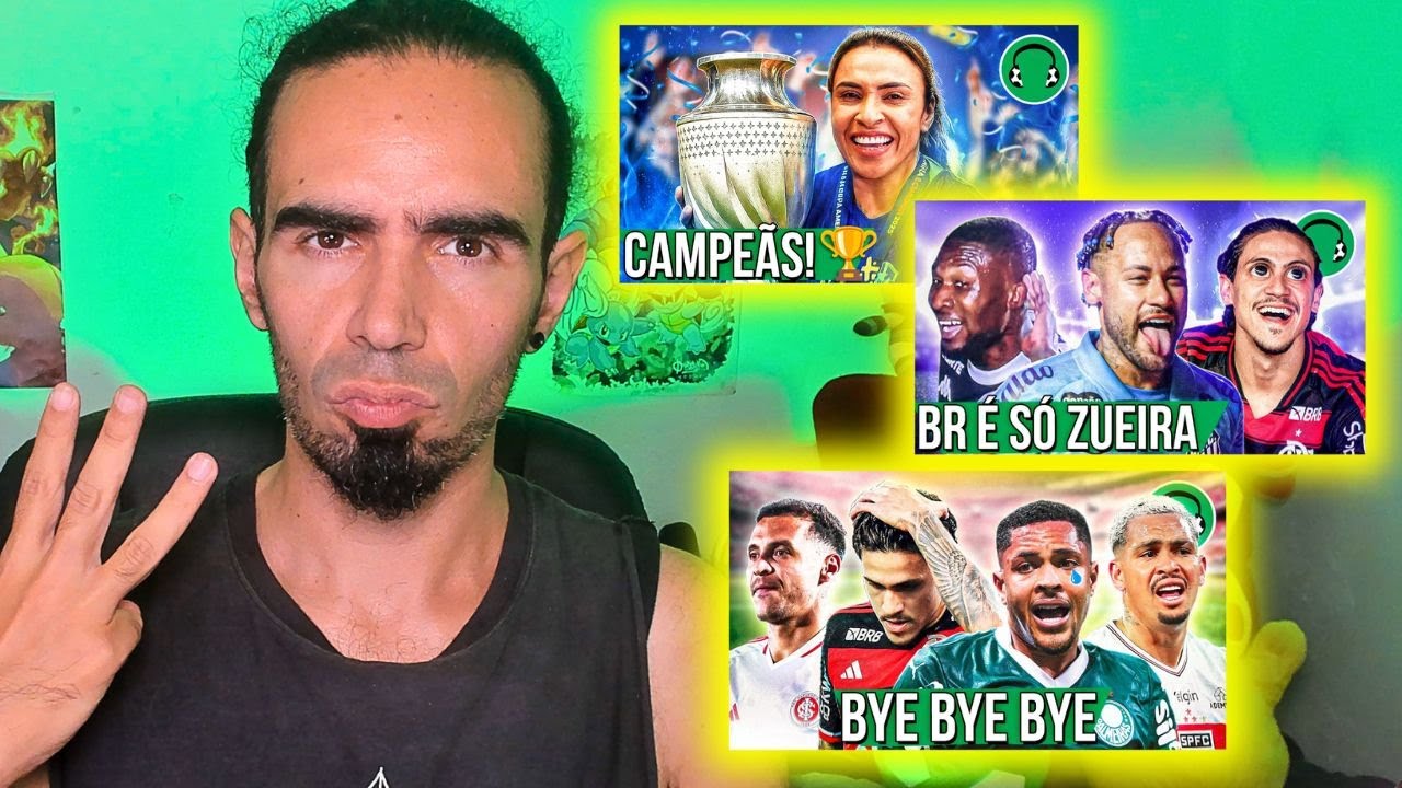 Sagara Reage 3 em1 BRASIL É CAMPEÃO FEMININO!+ (BYE, BYE, BYE) pt.2+ ♫ BRASILEIRÃO É SÓ ZUEIRA 2025