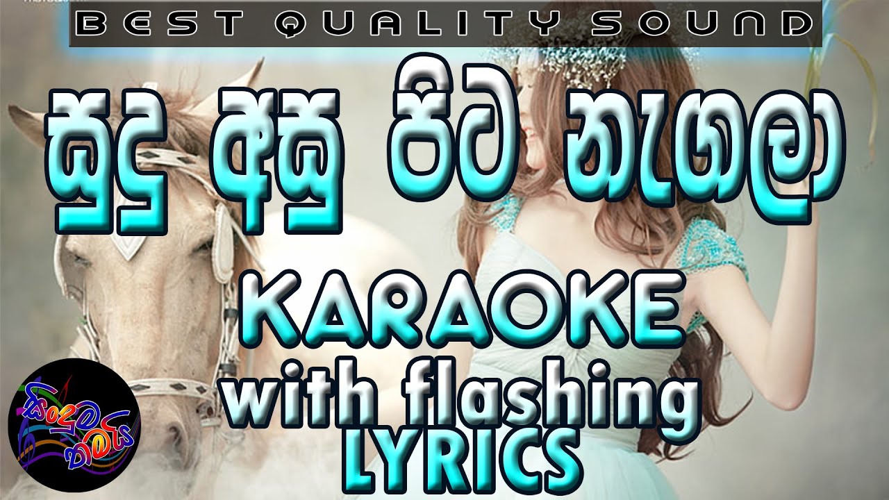 Sudu Asu Pita Nagala Karaoke with Lyrics (Without Voice)