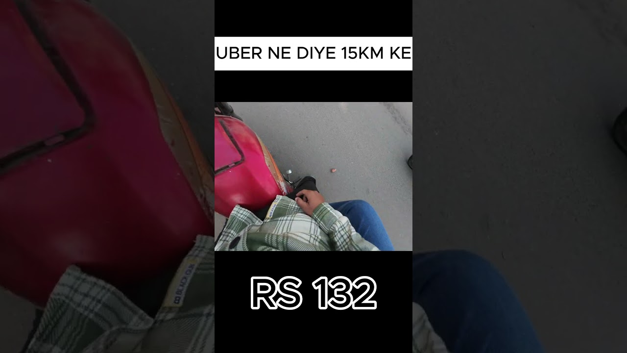 Uber ne diya 15km ke 132 rupee #rapido #challenge #motovlog #uberearning #viralshort