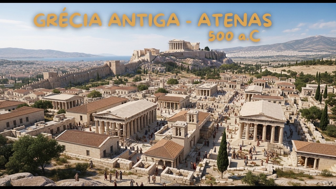 Como Era Viver Na Grécia Antiga - Atenas 500 a.C. (Reconstrução por IA)