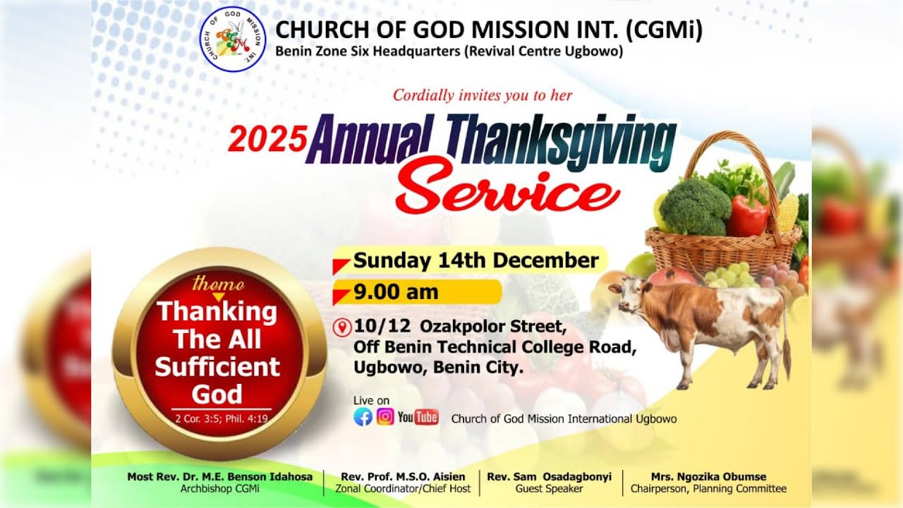 Thanksgiving Service | 14.12.2025