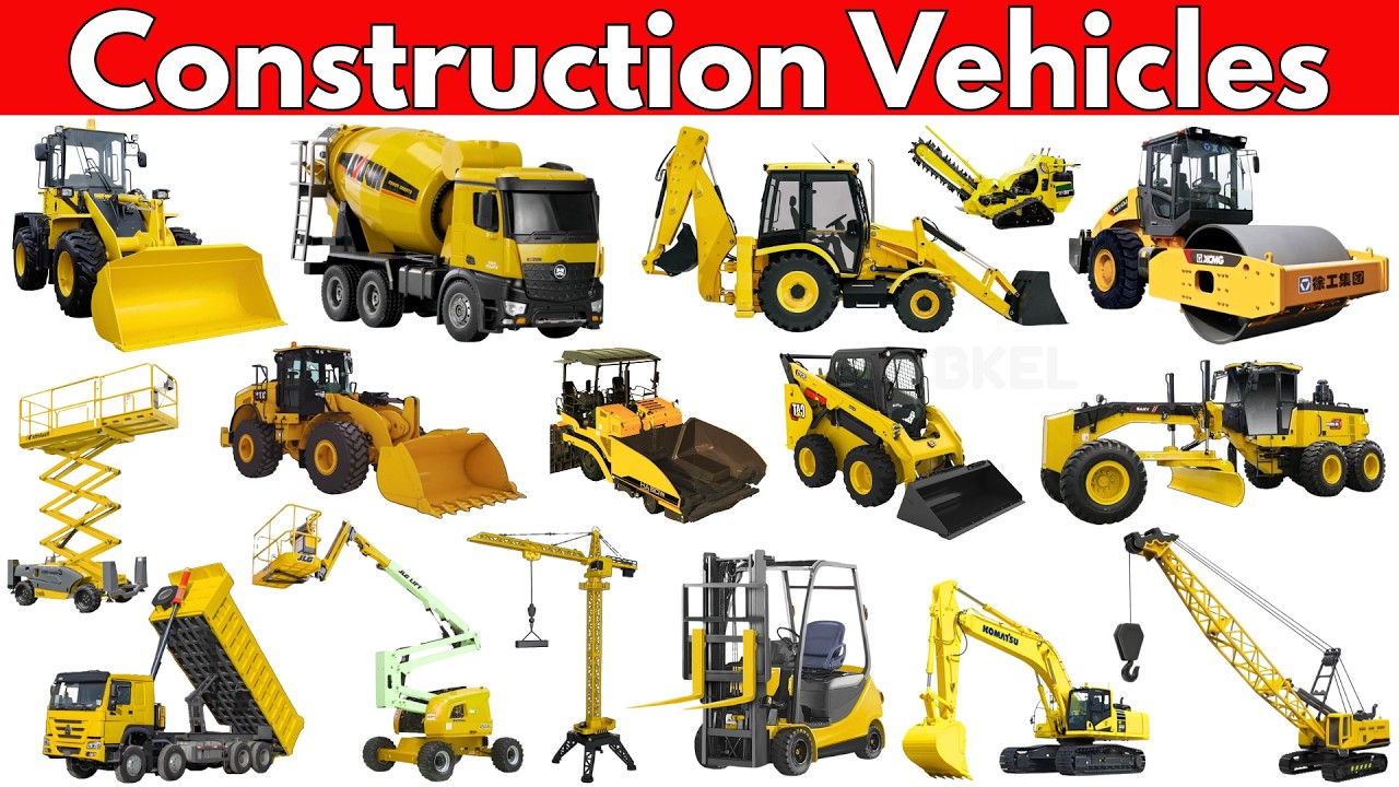 Construction Vehicles for Kids | Excavator Bulldozer Dump Truck | Preschool Learning Video