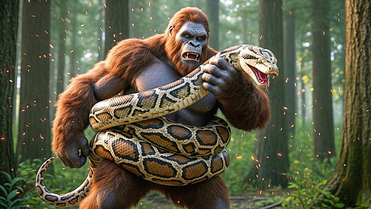 BIGFOOT VS GIANT PYTHON | Brutal Forest Battle