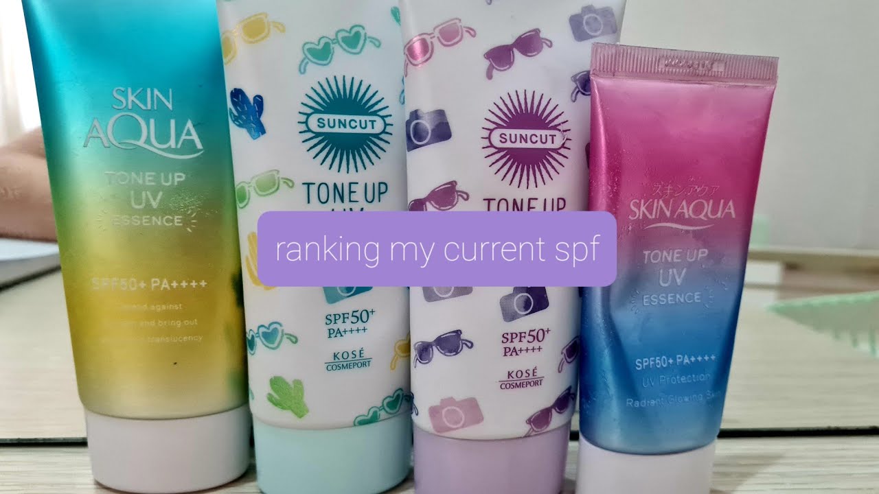 Ranking my current japanese sunscreen |currycarikawaii