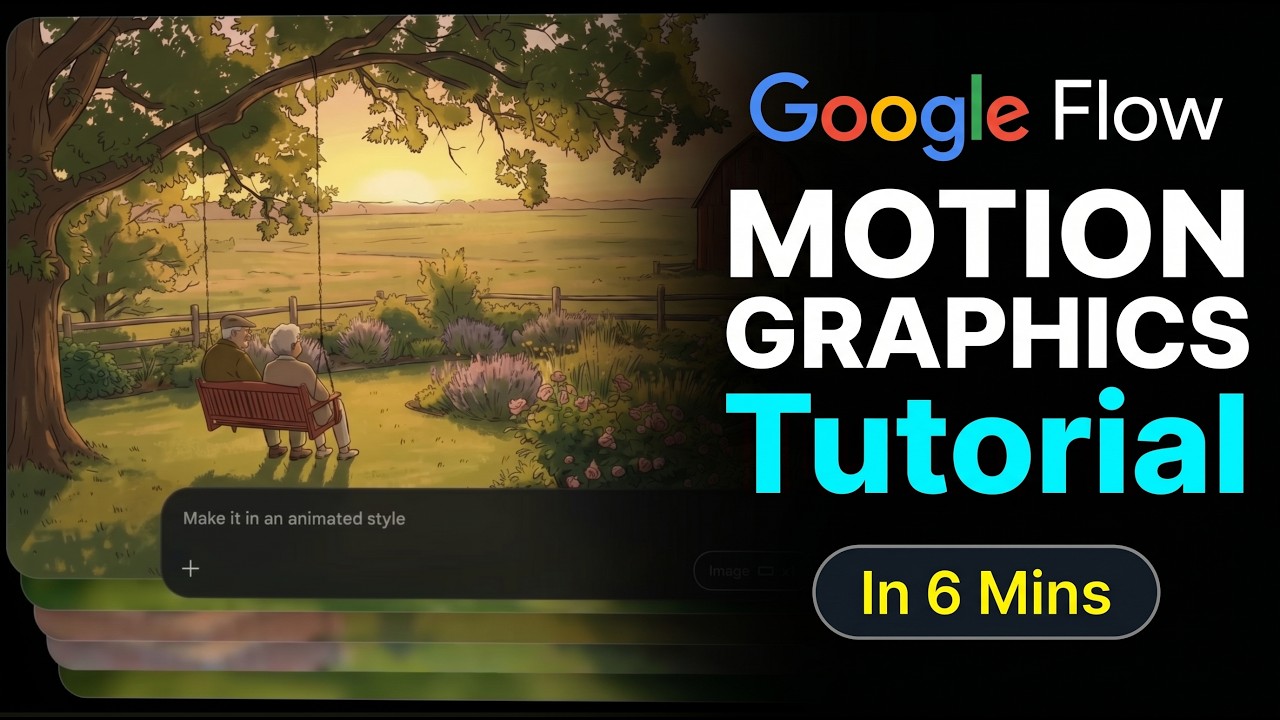 How to Create Motion Graphics with Google Flow (Nano Banana + Veo)