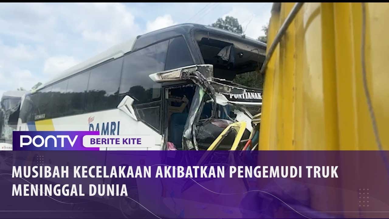 Tabrakan Beruntun di Tayan Hilir Libatkan Dua Bus Damri dan Truk