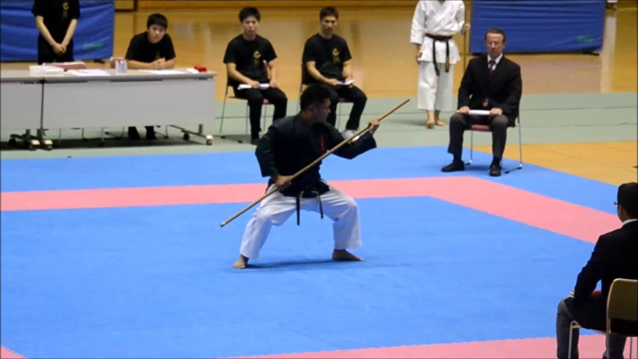The 1st Okinawa Karate International Tournament: Sakugawa No Kon kata by Kenta Kinjo sensei