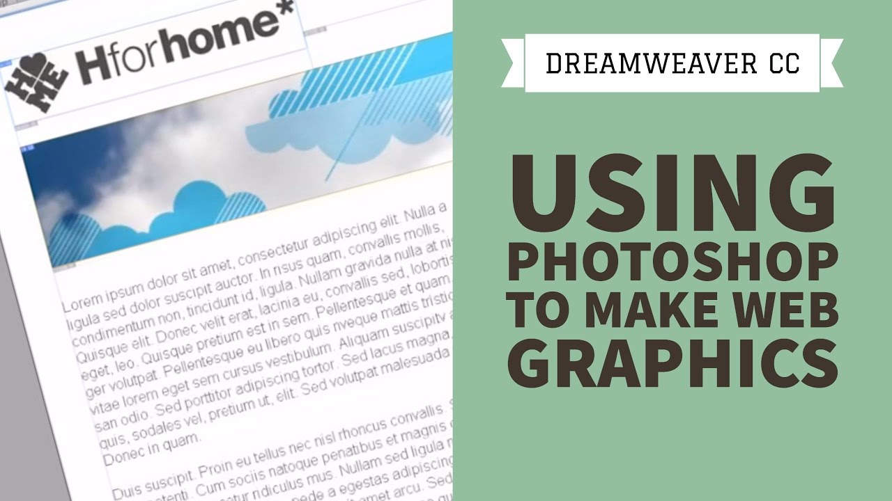 Using Photoshop to make Web Graphics in Dreamweaver CC [9/34]