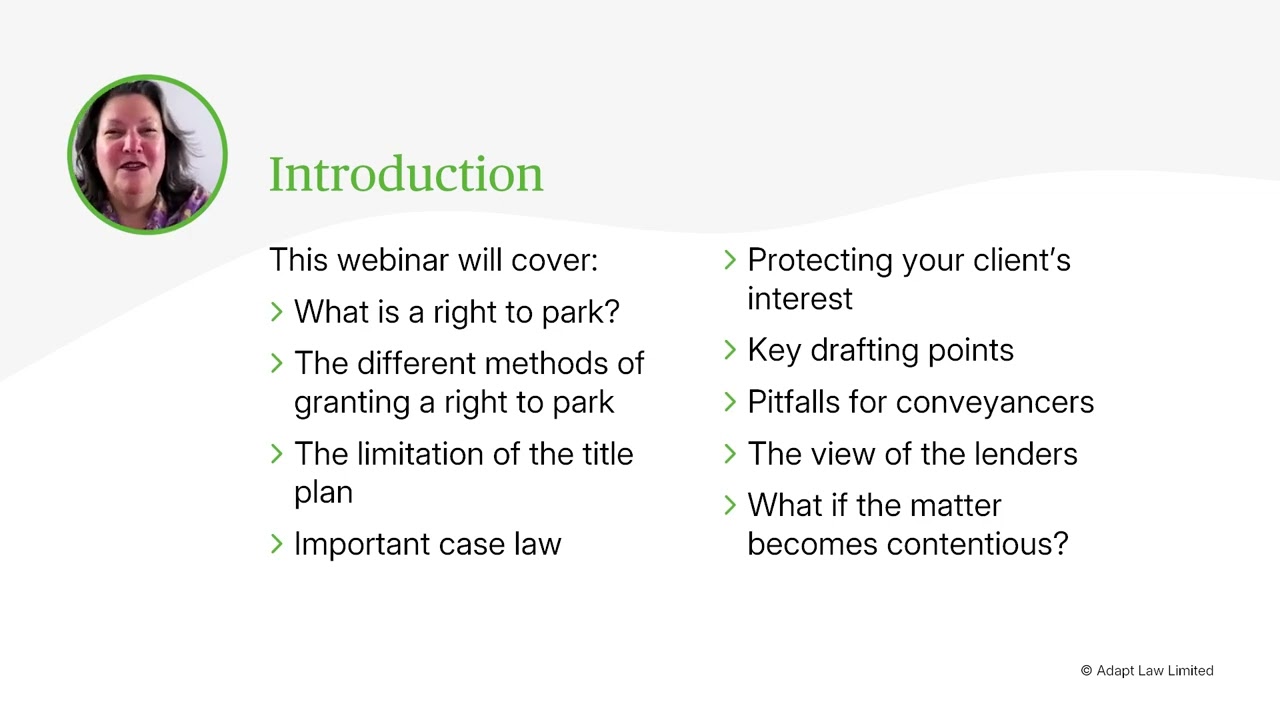 Car Parking - The Pitfalls for Conveyancers - Webinar