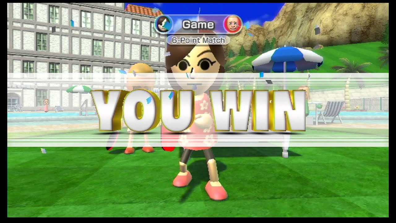 Wii Sports Resort Table Tennis Match Skill Zero to first loss 1421 part 1