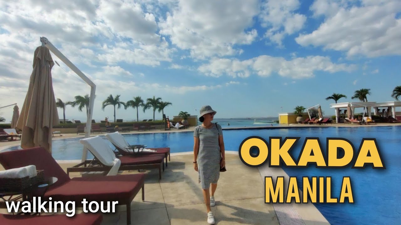 Walking tour at the shops restaurants and swimming pool of okada manila