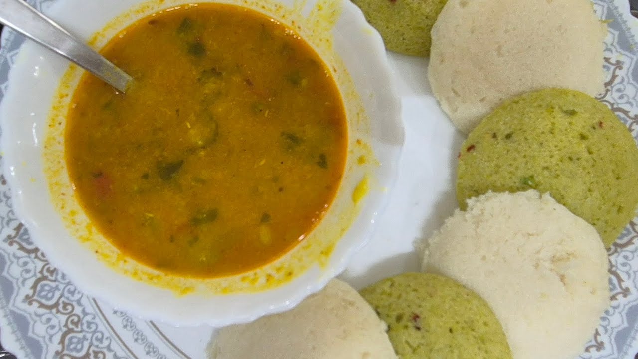 Hari bhari idli  #suji #matar #sambar #tasty healthy 😋😋👌👌