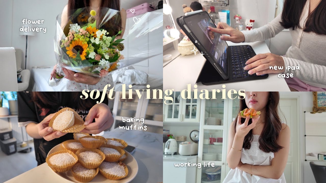 Realistic 9-5 working life 🍋 slow mornings, what I eat, knitting updates, baking 🧁, new iPad case