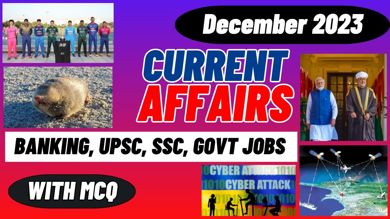 December 2023 Monthly current affairs (part-2) | Current affairs 2023 | Monthly current affairs 2023
