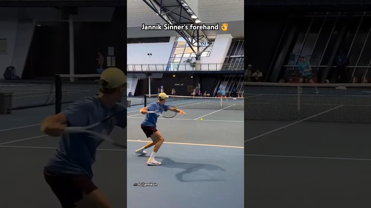 The Jannik Sinner Forehand 👌🚀 (Practice at the Australian Open 2025) #tennis