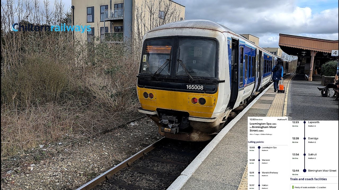 [Chiltern Railways Class 165] Leamington Spa to Birmingham Moor Street