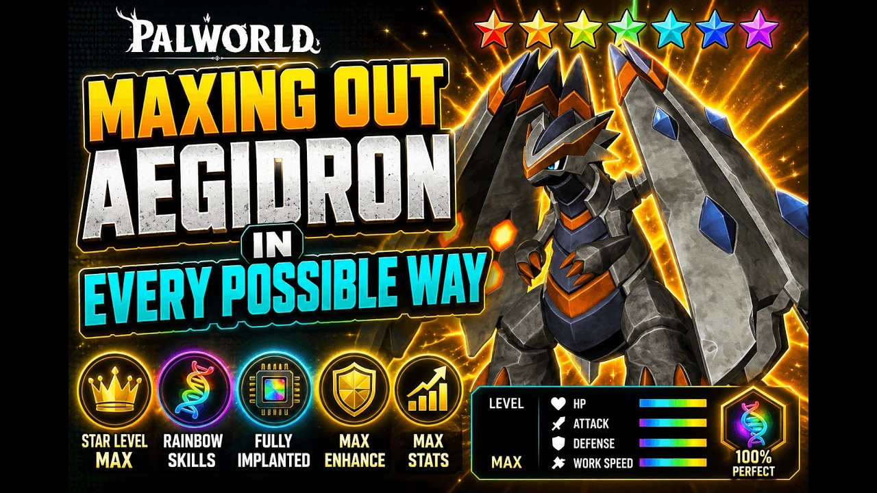 Mutated Aegidron Rainbow Passive + Full Build to Test Defense in Oil Ring - Palworld 1.0