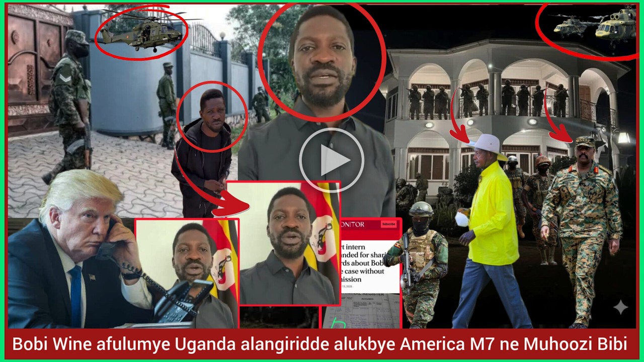 Akagwawo! Bobi Wine afulumye Uganda! Alangiridde alumbye America Museveni ne Muhoozi teri legitmacy!