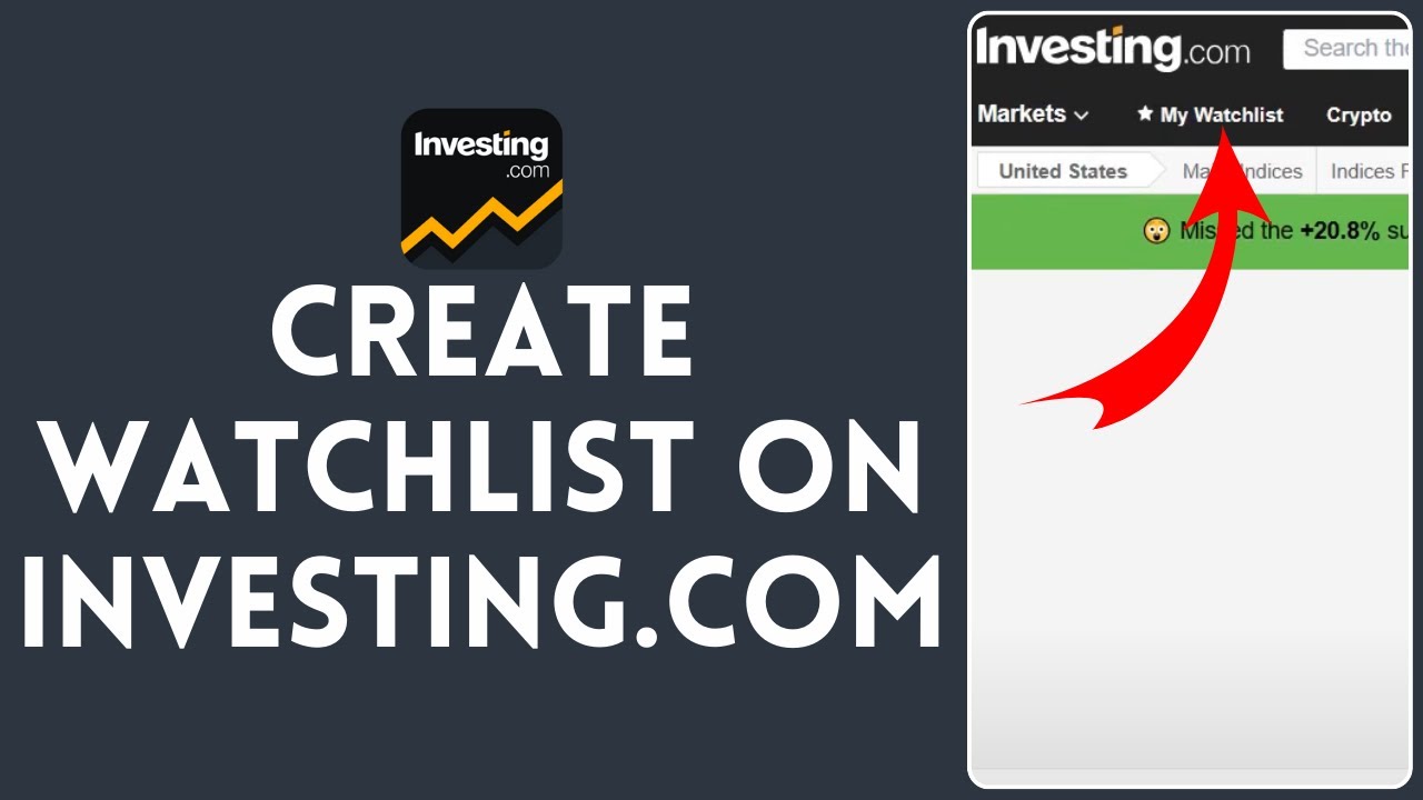 How to Create Watchlist on Investing.com
