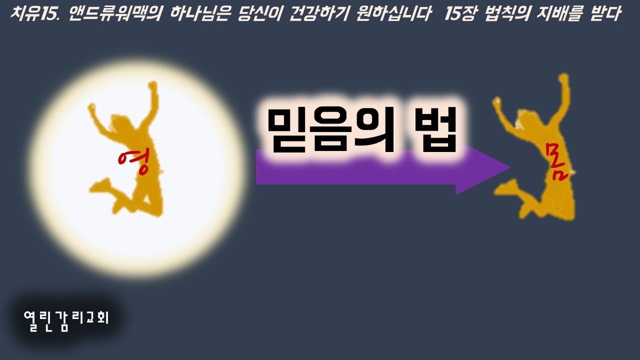 치유15 하나님의 나라는 법칙을 따라 작동하기에 믿음을 지배하는 법칙을 따를 때 초자연적 결과를 얻을 수 있다(220920)